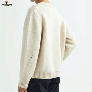 Pull d'hiver à manches longues en laine/cachemire surdimensionné de haute qualité, dernier design, logo frontal, séchage rapide, anti-froissement - Product Image 4