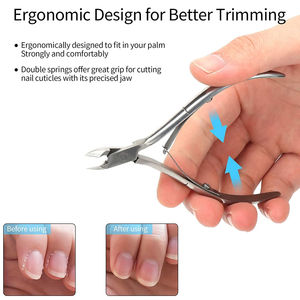 Pince à cuticules de précision fabriquée à la main en acier inoxydable haut de gamme avec ouverture de mâchoire large pour les techniciens des ongles des doigts épais - Product Image 5