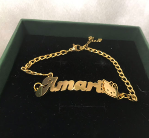 Braccialetti di Gioielleria Personalizzati Placcati in <span class=keywords><strong>Oro</strong></span> 18k con Simpatici Cartoni Animati per Regalo <span class=keywords><strong>Donna</strong></span> Cavigliere con Targhetta per Feste - Product Image 6