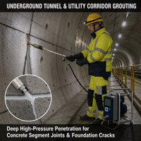 Matériau de scellement polyuréthane monocomposant réactif à l'eau pour l'injection de résine dans les joints de segments de tunnels et de métros et la réparation du béton