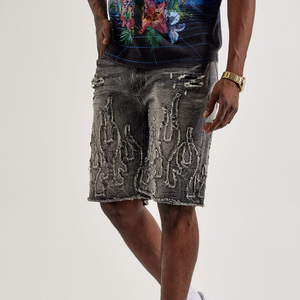 Shorts en jean décontractés grande taille de qualité supérieure pour homme – Collection été streetwear avec poches - Product Image 2