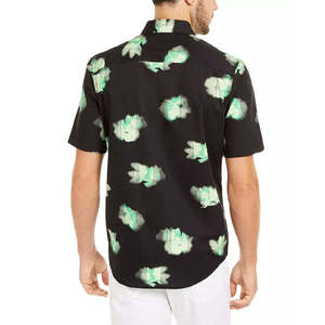 Camicia Casual da Uomo Alfani, Vestibilità Classica, 100% Cotone, Stampa Floreale Astratta su Tessuto Popeline, Traspirante, Taglia XL, Colore Nero - Product Image 2