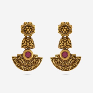 Pendientes Colgantes de Flor Vintage de Cobre, Acero Inoxidable y Latón para Boda, Fiesta, Religiosos, de Moda - Product Image 1
