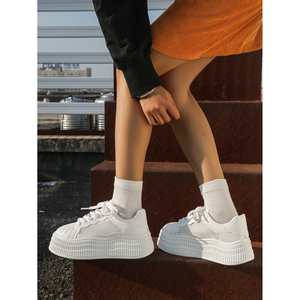 SEASTAR Femmes Preppy College Sports Style Plate-forme Chaussures de marche à lacets Perle Casual Chunky Design pour une utilisation en extérieur Tous - Product Image 2