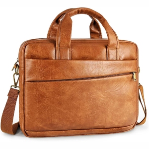 Sacs de bureau en cuir véritable pour hommes Sac en cuir fait à la main Sac avec logo personnalisé - Product Image 6