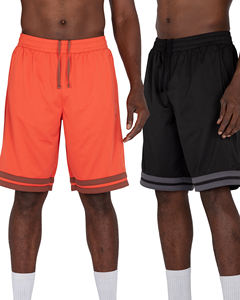 Shorts de basketball décontractés en toile 100% coton personnalisés, sublimation d'équipe, style rétro streetwear - Product Image 1