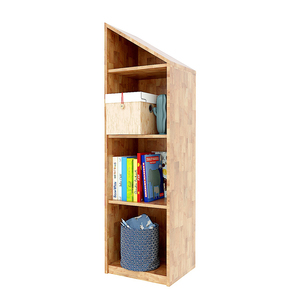 4-Tier Standing Type <b>Bookcase</b> in Natural Wood Color Rubberwood BSS003 - Product Image 1