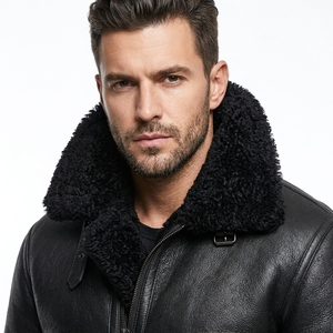 Chaqueta de Cuero para Hombre al por Mayor, Ropa Exterior Casual de Moda, Chaqueta Estilo Motociclista con Diseño Personalizado, Fabricante y Proveedor OEM ODM - Product Image 3
