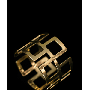 Servilletero geométrico dorado de lujo elegante diseño cuadrado soporte de Metal Decoración de mesa moderna para bodas y comedor - Product Image 2