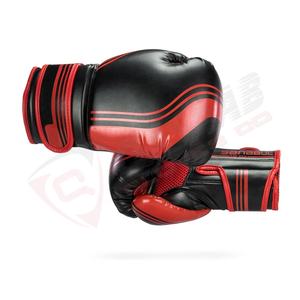 Latest-Design Black-Color Red-Stripes Boxing-Fighting Boxing Training <b>Leather</b> Fabric-Youth High Quality <b>Leather</b> Custom Gloves - Product Image 3