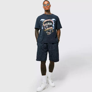 T-shirt vintage délavé à l'acide pour homme T-shirts graphiques Streetwear taille personnalisée 100% coton pour impression DTG - Product Image 5