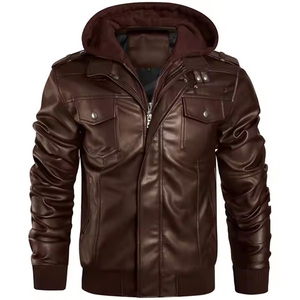 Vestes en cuir personnalisées pour hommes avec fermeture à glissière complète Vêtements d'extérieur en cuir de qualité supérieure pour l'équitation et la mode - Product Image 4