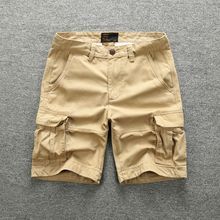 Shorts en jean pour hommes, style streetwear, personnalisés par le fabricant, avec strass, baggy, longs, surdimensionnés, délavés à l'acide, déchirés, 100% coton - Product Image 4