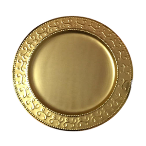 Assiette de service en métal au design simple, de qualité supérieure, de forme ronde, pour hôtel, maison, restaurant - Product Image 6