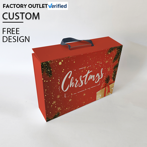 Lá đóng dấu dập nóng giáng sinh từ các tông vận chuyển Hộp rượu duy nhất chai bưu chính từ hộp quà tặng cho gửi bài - Product Image 2