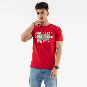 Camiseta de cuello redondo de alta calidad para hombre 100% algodón Premium transpirable antiarrugas lienzo ajuste Regular Logotipo de impresión personalizable - Product Image 1