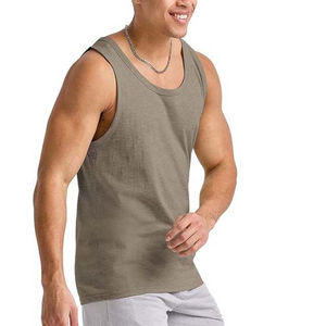 Débardeur en coton respirant pour hommes vêtements de sport prix de gros conception entièrement personnalisée OEM vêtements pour hommes débardeurs à col rond - Product Image 4