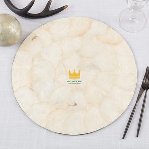 Assiettes de présentation en incrustation de nacres fabriquées pour la salle à manger Vaisselle rustique Vaisselle Décoration Napperon Offre Spéciale - Product Image 2