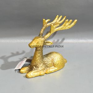 Estatua de Reno de Navidad marrón única de Venta caliente con superficie pulida y diseño elegante para decoración festiva contemporánea - Product Image 6