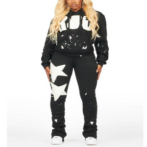 Ensemble de survêtement de jogging pour femmes, doux, confortable, respirant, vêtements de sport pour la salle de sport, la remise en forme, la course à pied, l'entraînement - Product Image 1