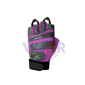 Gants de musculation en cuir et caoutchouc personnalisés avec logo de salle de sport, prix bas, accessoire de fitness haut de gamme - Product Image 2