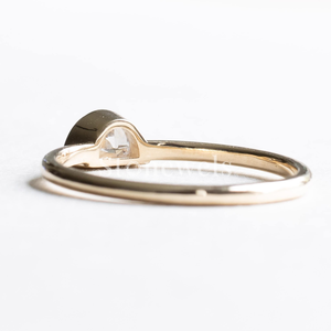 Anillo de diamante de media luna de oro rosa etéreo, joyería fina de moissanita celestial delicada Original para mujer, chapado en rodio para boda - Product Image 4