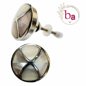 Boutons de porte industriels en laiton nacré finition argentée Poignées de tirage pour armoire Cuisine Chambre à coucher Commode Armoire Quincaillerie Salle de bain - Product Image 1