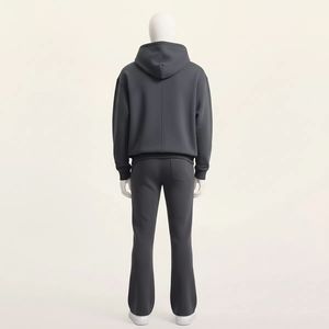 Conjunto Deportivo de Alta Calidad Personalizado de 500 g/m², Talla Grande, Invierno, 100% Algodón, Sudadera con Capucha y Pantalones Deportivos para Hombre, Ropa Deportiva Gruesa - Product Image 4