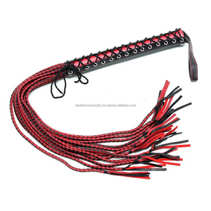 Látigos de Cuero Genuino y Látigos de Bondage a Bajo Precio, Color Naranja, BDSM - Product Image 4