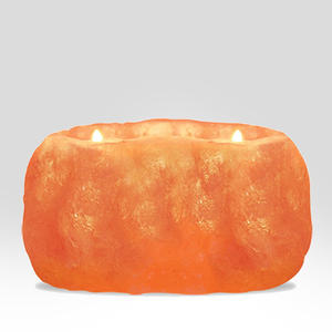 Portavelas de dos agujeros de forma natural curvada rectangular del Himalaya, portavelas de bajo precio, distribuidor mayorista - Product Image 2