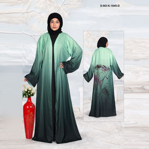 Chaqueta Abaya Larga de Lino con Estampado Digital para Mujer, Estilo Informal, Transpirable y Ligera, Ideal para Fiestas Nocturnas - Product Image 4