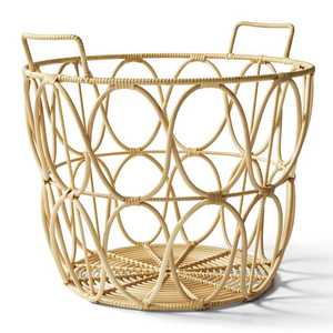 Hot Sale Handmade Eco-Friendly Natural Bamboo Wicker <b>Laundry</b> <b>Basket</b> Kitchen Living Room Suitable Handheld Miscellaneous Storage - Product Image 6