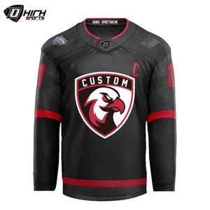 Servicio OEM, Jersey de Hockey Reversible Personalizado de Alta Calidad, Poliéster/Algodón, Ropa de Hockey sobre Hielo, Bordado con Nombre del Equipo, Transferencia Térmica - Product Image 6