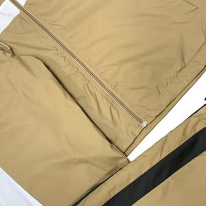 Ensembles de jogging deux pièces en nylon décontracté pour hommes Short coupe-vent à blocs de couleurs pour les sports d'hiver Design respirant - Product Image 5