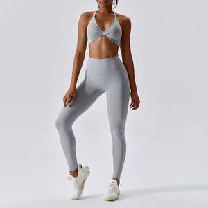 2025 Meilleur soutien-gorge de sport pour femmes Premium haute compression respirant sans manches Design Offre Spéciale dans des couleurs unies élevées - Product Image 4