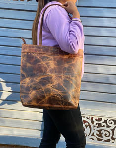 Real Handmade Crunch Leather Tote Bag Women Stylish Shopping Bag Causal Big Size Tote Bag Best Gift for Women - Product Image 2