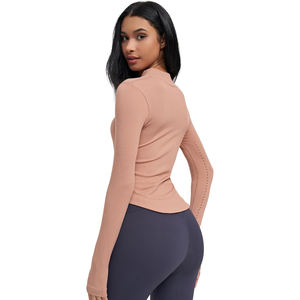 Chaqueta Ligera y Elástica para Mujer, Marca Zip Comfort Top, Ropa Deportiva Suave para Yoga, Entrenamiento, Nailon y Spandex - Product Image 5