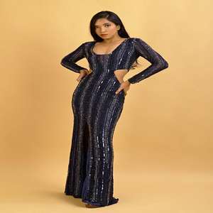 Robe de soirée haut de gamme pour femmes avec coupe sirène, tenue de soirée élégante pour les mariages, les fêtes et les événements sur le tapis rouge pour l'exportation en gros - Product Image 3