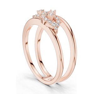 0.234 CT Lab Diamond <b>Infinity</b> Ring for Women VVS-VS EF Clarity 18KT, 14KT, 10KT Gold & 925 Silver <b>Rose</b>, Yellow, White - Product Image 5
