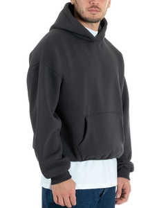 Hoodie Basic boxy Fit สีดำ - Product Image 2
