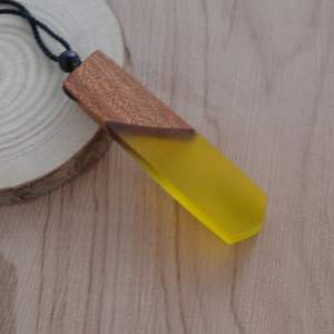 Best Charming Christian Engagement Wedding Romantic Wood & Resin Strand Unique Design Wholesale Pendant <b>Necklace</b> - Product Image 4