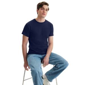 Camiseta de algodón para hombre, camiseta de Color sólido, Camiseta básica informal con cuello redondo para hombre, camisetas clásicas de alta calidad para hombre - Product Image 5