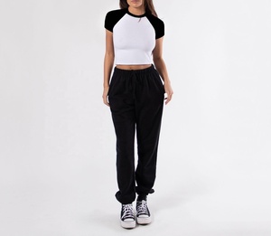 Summer Hot Girl Sport Slim Fit Raglan American Style Crop Top Short Sleeve T <b>Shirt</b> for Women Custom Casual T-<b>Shirt</b> Regular Fit - Product Image 5