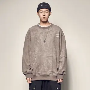 Suéter Casual Holgado para Hombre, 100% Algodón Cachemir, con Cierre Largo, Diseño con Logotipo y Estampado de Letras, para Otoño - Product Image 4