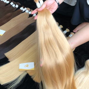 100% Extensions de cheveux humains bruts vietnamiens de haute qualité Tissage de cheveux à cuticules droites naturelles - Product Image 5