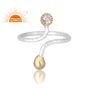 Nouveautés Bague en argent sterling 925 avec pierres précieuses en quartz rose naturel Bijoux de conception personnalisée pour femme Cadeau pour elle - Product Image 1