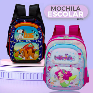 Mochila Escolar 3D para Niños y Niñas, Jardín de Infancia, Primaria y Bebés - Colores Surtidos - Product Image 2