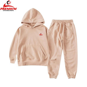 Custom Logo Track Suits French Terry Hoodie Set Mens <b>Blank</b> Heavy <b>Weight</b> Thick Fleece Cotton Oversized Tracksuits for Unisex - Product Image 3