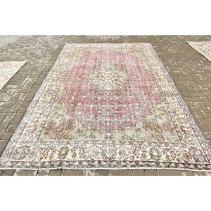 Vintage Oversize Rug, 6.6x12.7 ft Turkish Rug, <b>Red</b> <b>Wool</b> Rug - Product Image 1