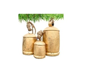 Campanas colgantes de latón para decoración rústica de entrada, campanas de templo o dispositivos de sonido tradicionales para celebraciones al aire libre - Product Image 1